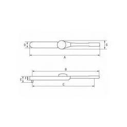 Bahco Mechanischer Drehmomentschlüssel Mit Skala, Festwinkelkopf Und Metallgriff, Art.Nr. 7454-480