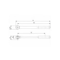 Bahco Mechanischer Klick-Drehmomentschlüssel, Verstellbar, Mit Markierter Skala & Beweglichem Umschaltknarrenkopf