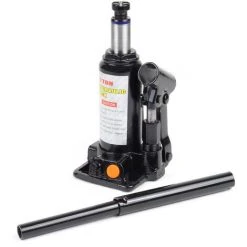 WILTEC Hydraulischer 2t Flaschen-Wagenheber, Stempelwagenheber Mit Slow Down Funktion, 158-308 Mm