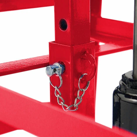 BITUXX 2 Auto PKW Auffahrrampen Mit Wagenheber Wartungsrampe Hebebühne 2000kg In Rot – Bild 4