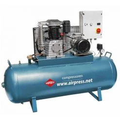 Airpress® Druckluft-Kompressor 5,5 PS 4 KW 15 Bar 300 L Kolbenkompressor 400 Volt Werkstatt Luftdruck-Kompressor