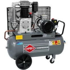 Airpress® ölgeschmierter Druckluft-Kompressor HK 1000-90 7,5 PS | 5,5 KW 11 Bar 90 Liter Kessel 400 Volt) Großer Kolben-Kompressor HK 1000-90