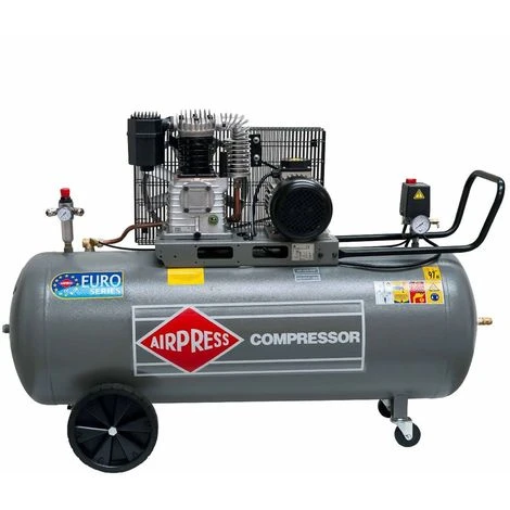 Airpress® ölgeschmierter Druckluft-Kompressor 3 PS 2,2 KW 10 Bar 200 Liter Kessel 400 Volt Großer Kolben-Kompressor HK 425-200 – Bild 2