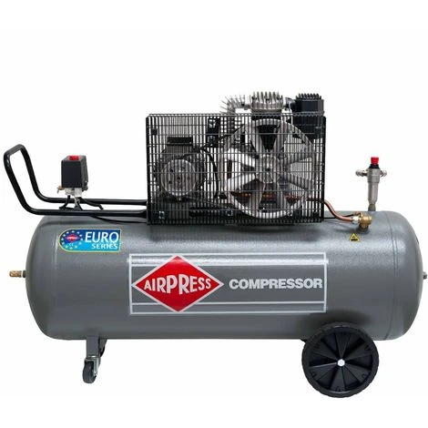 Airpress® ölgeschmierter Druckluft-Kompressor 3 PS 2,2 KW 10 Bar 200 Liter Kessel 400 Volt Großer Kolben-Kompressor HK 425-200 – Bild 3