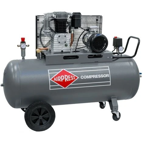 Airpress® ölgeschmierter Druckluft-Kompressor 5,5 PS / 4 KW 11 Bar 270 Liter Kessel 400 Volt) Großer Kolben-Kompressor HK 650-270