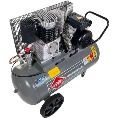 Airpress® Druckluft-Kompressor 3 PS 2,2 KW 10 Bar 100 Liter Kessel Mobiler Kolben-Kompressor 230 Volt HL425-100 – Bild 4