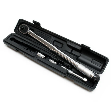 WILTEC Drehmomentschlüssel 1/2" (12,7mm) 28-210Nm, 127mm Verlängerung & 2 Stecknüsse