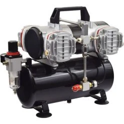 Agora-Tec® Airbrush Mini Druckluft Kompressor AT-AC-07(sehr Leise) Max. 6 Bar 78l/min