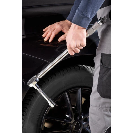 Deuba Reifenwechselset Hydraulischer Wagenheber 3t Inkl. Gummiauflage + Drehmomentschlüssel 6tlg. 1/2" 40-210Nm + Koffer – Bild 3