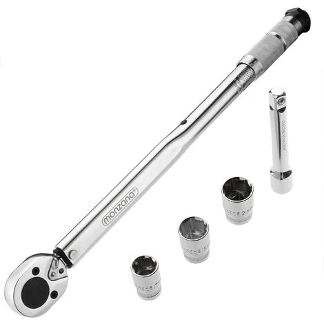 Deuba Reifenwechselset Hydraulischer Wagenheber 3t Inkl. Gummiauflage + Drehmomentschlüssel 6tlg. 1/2" 40-210Nm + Koffer – Bild 5