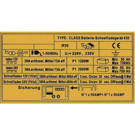 WilTec Batterieladegerät Batterie 12V 24V Ladegerät Akkuladegerät Boost 430 – Bild 4