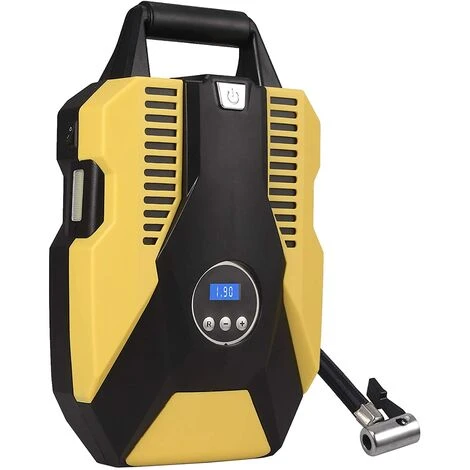 BEARSU Tragbarer Autoreifen-Inflator Elektrischer Digitaler Luftkompressor Mit LED, 1M Trachealverlängerung Und 50 Cm Aufblasbarem Schlauch , DC 12V 150PSI Kompressor Für Fahrzeuge, Motorräder, Fahrräder – Bild 2