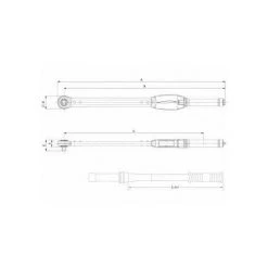 Bahco 3/4 Square Drive Mechanical Preset Free Hand Point Click Torque Wrench 130 -650 Nm