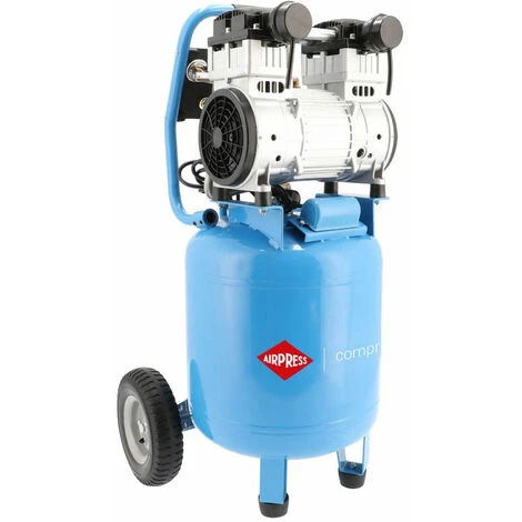 Airpress® 2 PS 1500 Watt Flüster- Druckluftkompressor 38 L Nur 61dB Leise ölfrei Silent-Kompressor