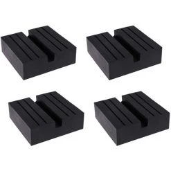 HAPPYSHOPPING Jack Rubber Pad 4er Pack Universal Car Square Schwarz Anti-Rutsch-Schienenadapter Jack Guard Pad Adapter Fahrzeugreparaturwerkzeug Für Autohebebühne,4 PACKUNG