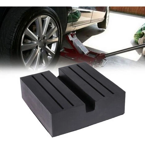 HAPPYSHOPPING Jack Rubber Pad 4er Pack Universal Car Square Schwarz Anti-Rutsch-Schienenadapter Jack Guard Pad Adapter Fahrzeugreparaturwerkzeug Für Autohebebühne,4 PACKUNG – Bild 2