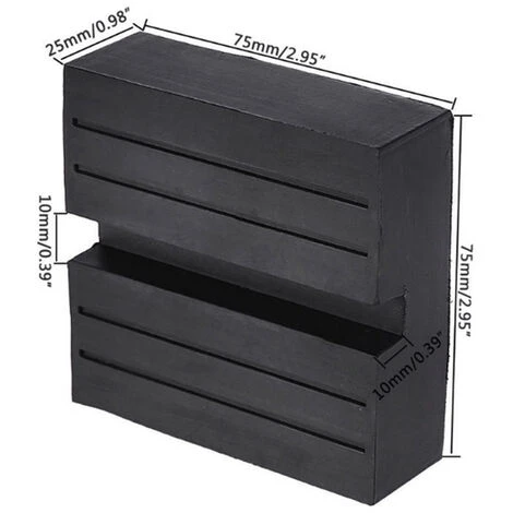HAPPYSHOPPING Jack Rubber Pad 4er Pack Universal Car Square Schwarz Anti-Rutsch-Schienenadapter Jack Guard Pad Adapter Fahrzeugreparaturwerkzeug Für Autohebebühne,4 PACKUNG – Bild 5