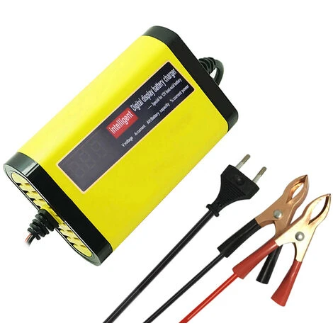 ASUPERMALL Auto Motorrad Ladegerat 12V 2A Vollautomatische 3 Stufen Bleisaure AGM GEL Intelligentes LCD Display – Bild 3