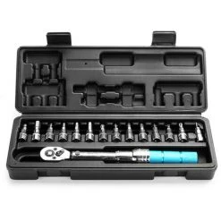 MAEREX Bike Drive Drehmomentschlüssel Kit Fahrradreparatur Mechanisch 1/4 & Quot; DR 2-14Nm Sockel Sasicare