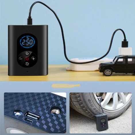 DONTODENT 1 Stücke Tragbarer Luftkompressor Elektrische Luftpumpe 4000 MAh 150 Psi Tragbarer Digitaler Reifenfüller Elektrische Ballonpumpe LCD-Anzeige & LED-Lampe Für Fahrrad Auto Motorrad Und Verschiedene Bälle – Bild 3