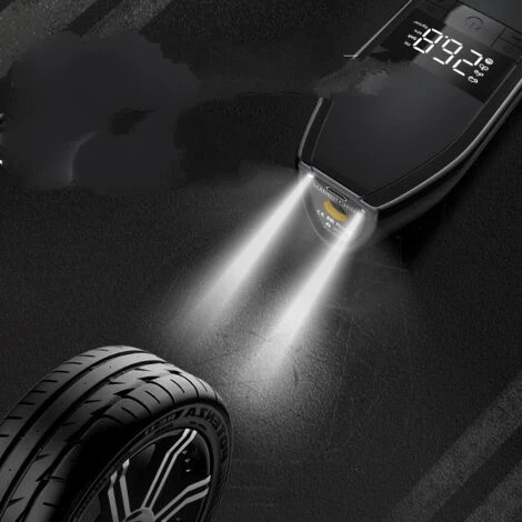 DONTODENT Elektrische Luftpumpe Für Autos Und Fahrräder,wiederaufladbarer 6000mAh Mini-Wireless-Luftkompressor,150Psi Reifenpumpe,mit Luftdruckerkennung Und Automatischem Aufpumpen – Bild 2