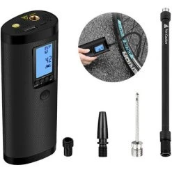 DONTODENT Elektrische Luftpumpe Für Auto Und Fahrrad,wiederaufladbarer Mini-Luftkompressor 120PSI Reifenpumpe Elektrische Kompressor-Luftpumpe Mit Großem LCD-Display LED-Lampe Für Motorrad,Fußball