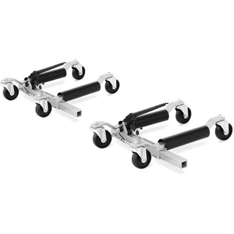 MSW Rangierwagenheber 567 Kg Nylonrollen Wagenheber Rangierhilfe 2 Stück