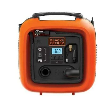 BLACK & DECKER Black+Decker 11.0 Luftpumpe Kompressor/Bar/12V, 160psi, Für Reifen, Bälle, Rollstühle, Etc., Mit 2 Betriebsarten Und AbPUMP-Modus, Asi400, 0 W, 12V – Bild 2