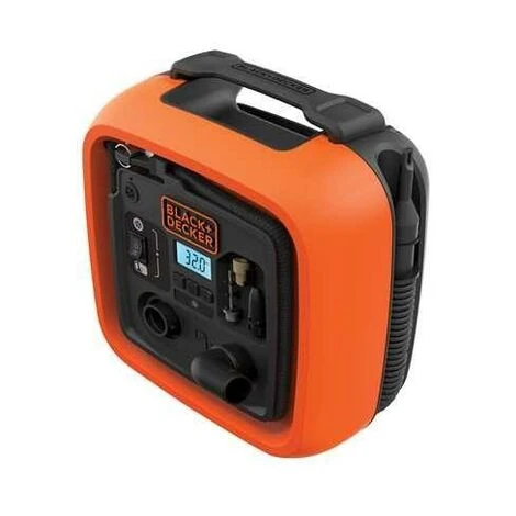 BLACK & DECKER Black+Decker 11.0 Luftpumpe Kompressor/Bar/12V, 160psi, Für Reifen, Bälle, Rollstühle, Etc., Mit 2 Betriebsarten Und AbPUMP-Modus, Asi400, 0 W, 12V – Bild 3