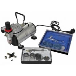HAPPYSHOPPING Airbrush Profi Komplett-Set Mit 2 Pistolen