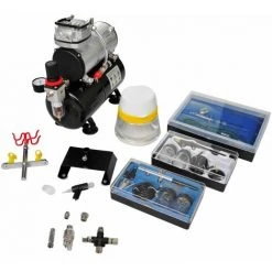 HAPPYSHOPPING Airbrush Profi Komplett-Set Mit 3 Pistolen