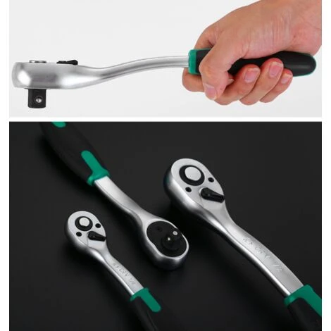 TRIOMPHE Teleskop-Ratschenschlüssel 72 Zähne Automatischer Zwei-Wege-Schnellsteckschlüssel Großes, Mittleres Und Kleines Fliegenratschen-Set (Large Fly Folded Handle) – Bild 3