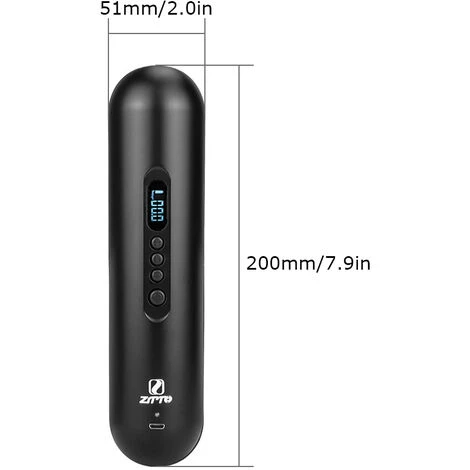 ZTTO Tragbarer Mini-Luftkompressor 120PSI Handheld Fahrradreifen-Inflator-Pumpe Für Auto Fahrradreifen Bälle Spielzeug,Schwarz – Bild 2