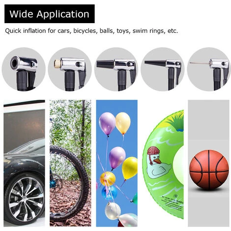 ZTTO Tragbarer Mini-Luftkompressor 120PSI Handheld Fahrradreifen-Inflator-Pumpe Für Auto Fahrradreifen Bälle Spielzeug,Schwarz – Bild 4