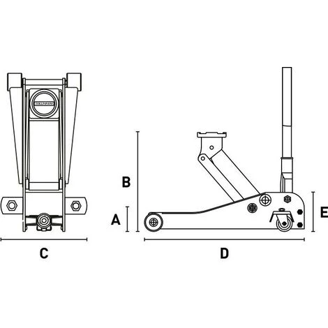 FÖRCH Wagenheber Mit Bockfunktion 2 Tonnen | WAGENHEBER M.BOCKFUNKTION 2T – Bild 2