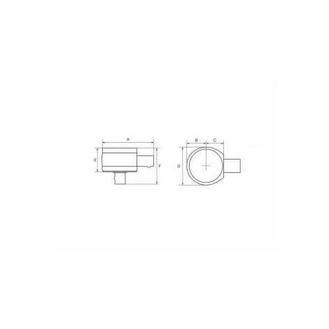 Bahco Durchsteck-Einsteckknarre, Birnenförmig, Art.Nr. 14P-1/2