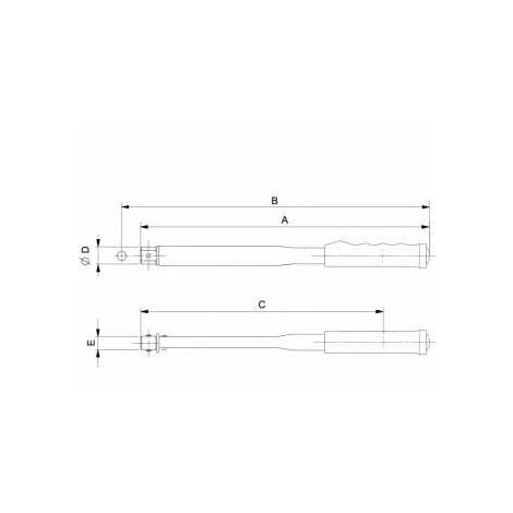 Bahco Mechanischer Klick-Drehmomentschlüssel, Voreingestellt, Mit Rechteckigem Austauschbarem Kopf, Art.Nr. 74P9-60