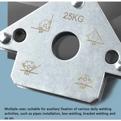 HAPPYSHOPPING 50 Kg Elektroschweißhilfsmittel Magnetisches Schweißpositionierwerkzeug Elektroschweißhalter Rechter Schrägwinkel Multi-Winkel-Fixierer Zum Schweißen Von Rohren Montagehalterung Schweißen 45° 90° 135° 180° Winkel,50kg – Bild 4