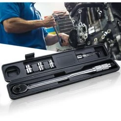 Hengda Auto Drehmomentschlüssel 28-210NM Verlängerung 1/2"Zoll Inkl 3 Stecknüsse 17 19 21