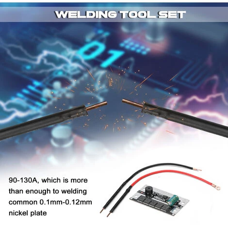 HAPPYSHOPPING DIY Tragbare 12 V Batterie Speicherpunkte Schweißmaschine Leiterplatte Schweißgeräte Zubehör,Leiterplatte, Multicolor – Bild 3