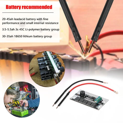 HAPPYSHOPPING DIY Tragbare 12 V Batterie Speicherpunkte Schweißmaschine Leiterplatte Schweißgeräte Zubehör,Leiterplatte, Multicolor – Bild 4