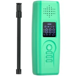 HAPPYSHOPPING Autoluftpumpe Intelligenter Kabelloser Luftkompressor 140 PSI Elektrischer Reifenfüller Tragbare Powerbank Mit SOS-Energielicht Für Auto-Motorrad-Fahrradreifen Bälle,Grün