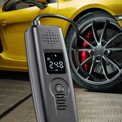 HAPPYSHOPPING Autoluftpumpe Intelligenter Kabelloser Luftkompressor 140 PSI Elektrischer Reifenfüller Tragbare Powerbank Mit SOS-Energielicht Für Auto-Motorrad-Fahrradreifen Bälle,Grün – Bild 2