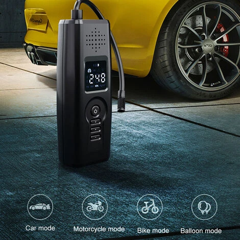 HAPPYSHOPPING Autoluftpumpe Intelligenter Kabelloser Luftkompressor 140 PSI Elektrischer Reifenfüller Tragbare Powerbank Mit SOS-Energielicht Für Auto-Motorrad-Fahrradreifen Bälle,Grün – Bild 4