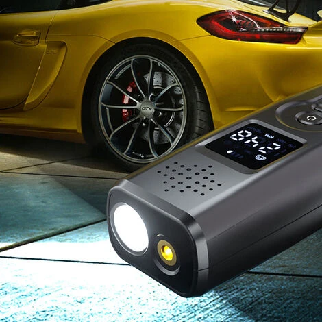 HAPPYSHOPPING Autoluftpumpe Intelligenter Kabelloser Luftkompressor 140 PSI Elektrischer Reifenfüller Tragbare Powerbank Mit SOS-Energielicht Für Auto-Motorrad-Fahrradreifen Bälle,Grün – Bild 5