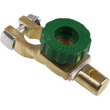 THSINDE Universeller Batterietrennschalter Mit Grünem Knopf 12V Oder 24V 17mm