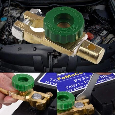 THSINDE Universeller Batterietrennschalter Mit Grünem Knopf 12V Oder 24V 17mm – Bild 2