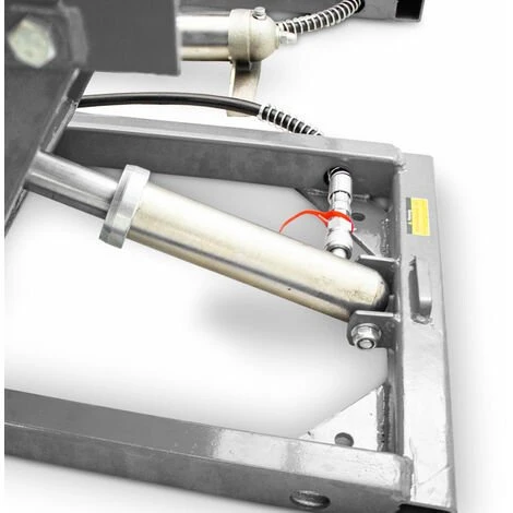 BITUXX 2 Stück Hydraulik Auto PKW KFZ Auffahrrampen Set Mit Wagenheber Hydraulisch Höhenverstellbar Wartungsrampe Hebebühne Rampe Auffahrrampe Auffahrbock Grau – Bild 3