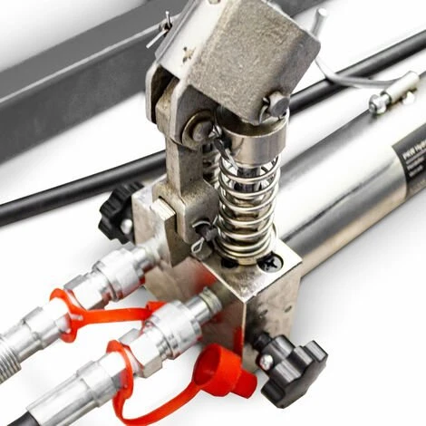BITUXX 2 Stück Hydraulik Auto PKW KFZ Auffahrrampen Set Mit Wagenheber Hydraulisch Höhenverstellbar Wartungsrampe Hebebühne Rampe Auffahrrampe Auffahrbock Grau – Bild 5