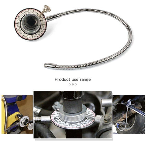 HAPPYSHOPPING Chrom-Vanadium-Stahl 1/2 Zoll 12,5 Mm Antriebsdrehmomentwinkelmesser 360 ° Einstellbares Torsiometer-Messgerät Professionelles Messwerkzeug,ohne Klammer, Mehrfarbig – Bild 5